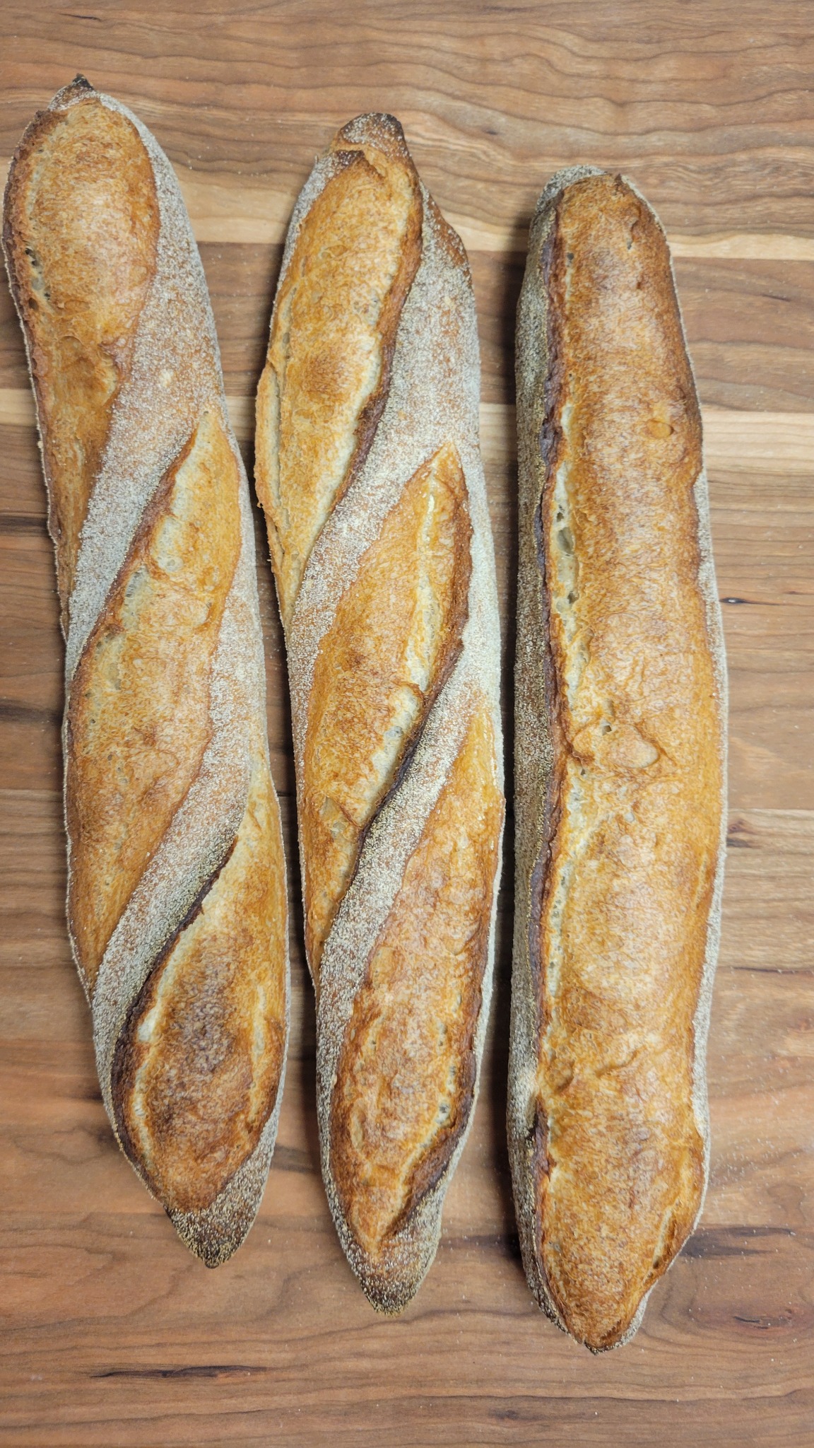 Artisan sourdough baguettes
